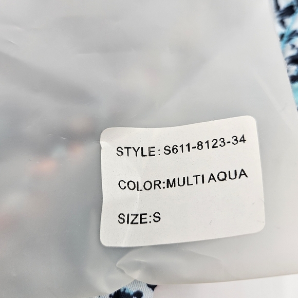 NWT Gypsy 05 Multi Aqua Bikini top only size small - Picture 5 of 9
